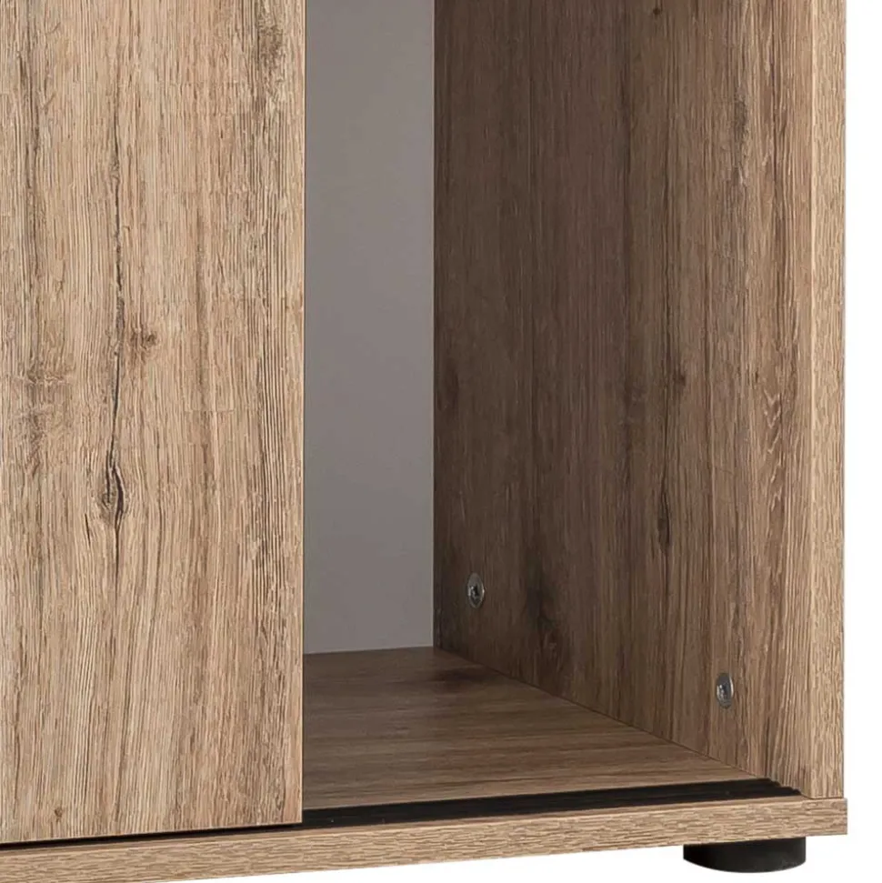 Holzoptik Ordnerschrank mit Schiebetüren - Jytte