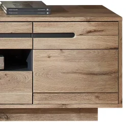 Holzoptik TV Anbauwand Set - Zelio (dreiteilig)