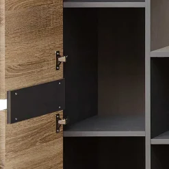 Holzoptik TV Anbauwand Set - Zelio (dreiteilig)