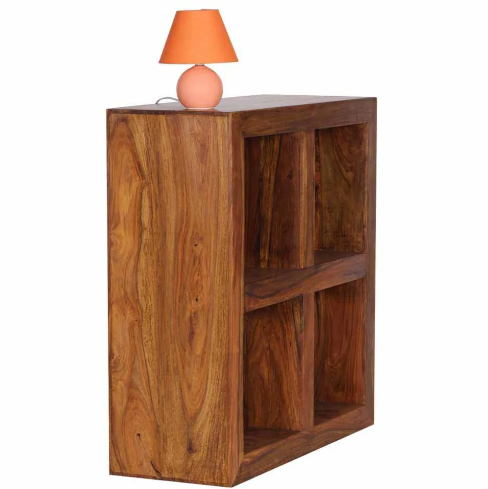 Holzregal massiv Hoslo quadratisches Design