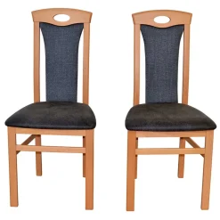 Holzstühle in Buche & Anthrazit - Moyico (2er Set)