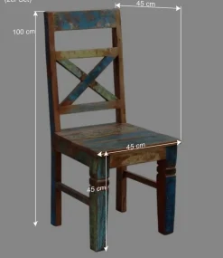 Holzstuhl Jamaica aus Recyclingholz (2er Set)