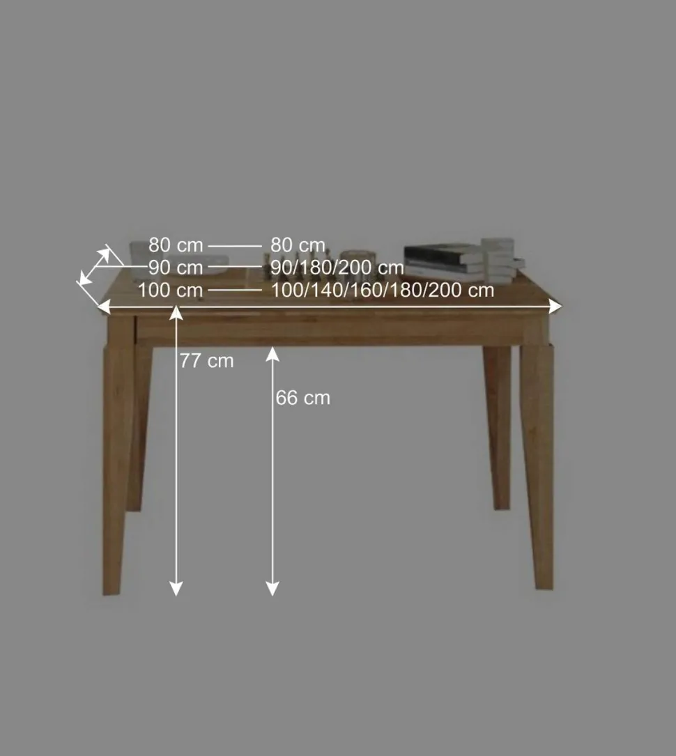 Holztisch Masdamos aus Wildeiche Massivholz