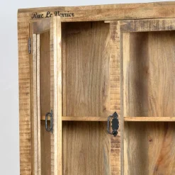 Holzvitrine Indri auf Rollen