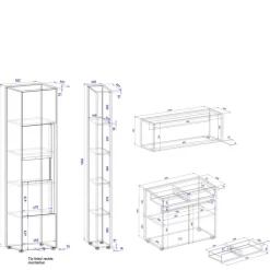 Home Office Einrichtung als Set - Nonessia (vierteilig)