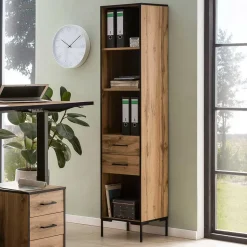 Home Office Regal in Eiche Optik - Zustic