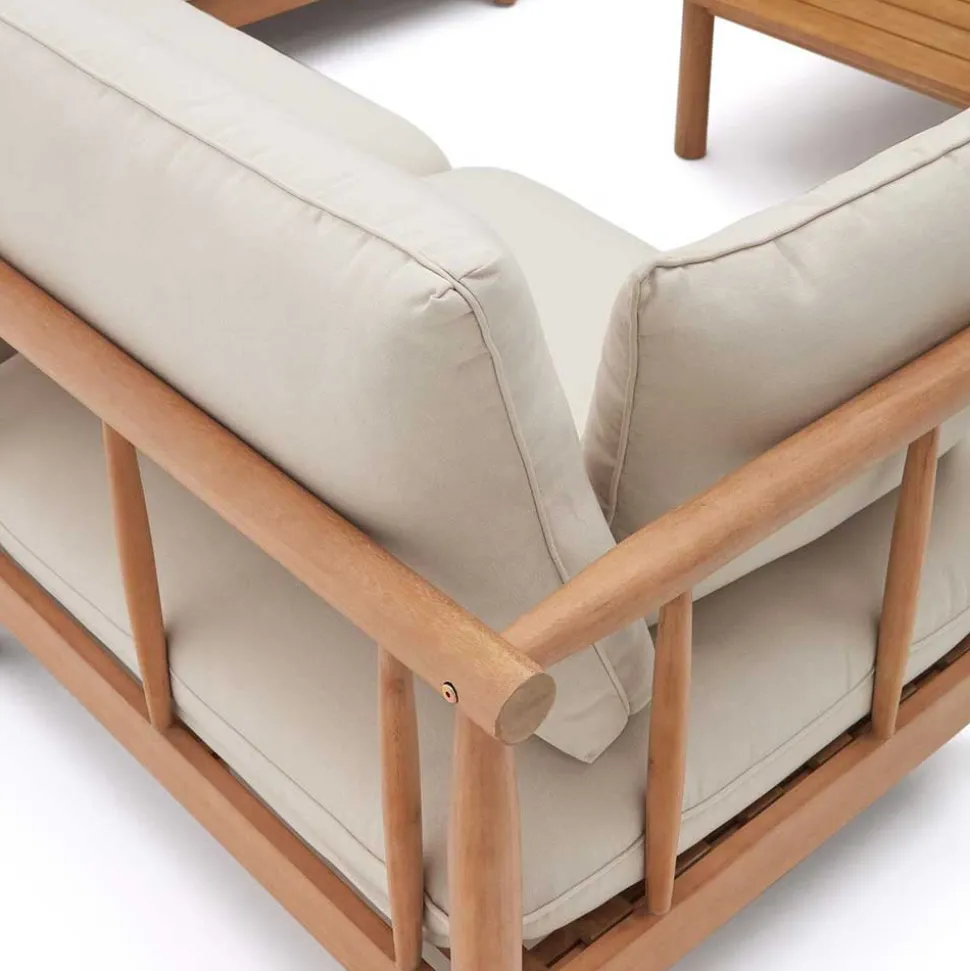 Indoor Outdoor Ecksofa & Tisch - Perconia (zweiteilig)