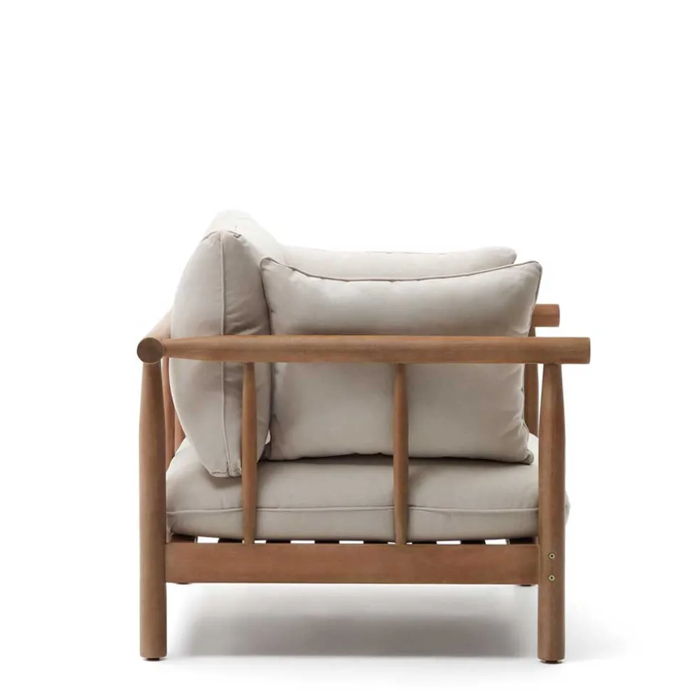 Indoor Outdoor Sessel in Cremefarben - Perconia