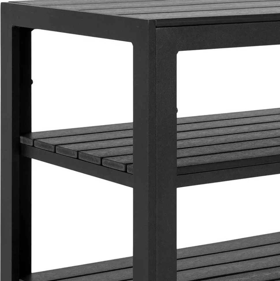 Indoor und Outdoor Servierwagen in Schwarz - Jeman