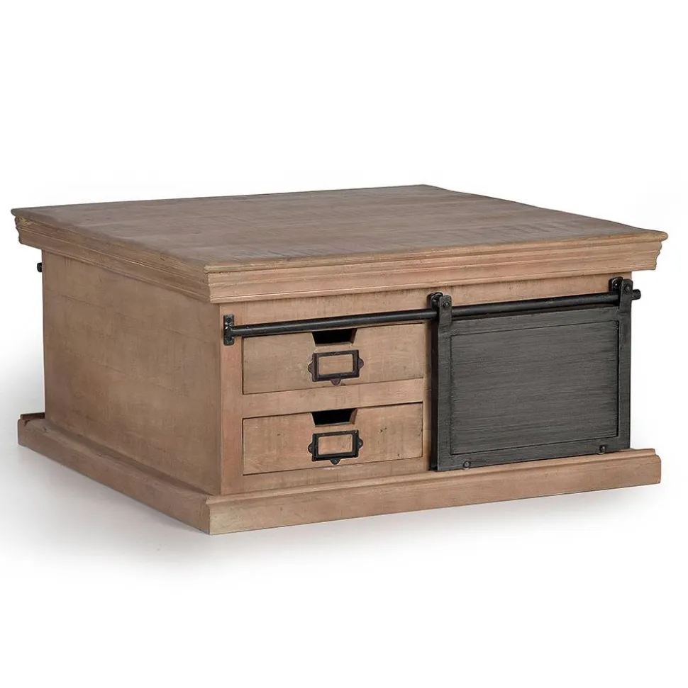 Industrial Chic Couchtisch mit Stauraum - Jantonia