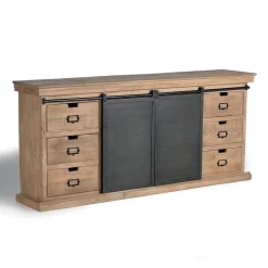 Industrial Chic Sideboard mit Schiebetüren - Jantonia