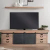 Industrial Chic TV Lowboard mit Schiebetüren - Jantonia