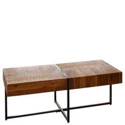 Industrial Couchtisch aus Akazie in Braun - Chadeys