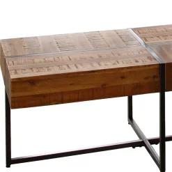 Industrial Couchtisch aus Akazie in Braun - Chadeys