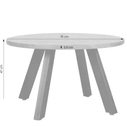 Industrial Couchtisch mit runder Platte - Fresh