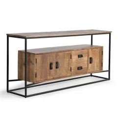 Industrial Design Sideboard aus Massivholz - Olmidava