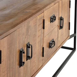 Industrial Design Sideboard aus Massivholz - Olmidava