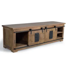 Industrial Design TV Lowboard aus Mangoholz - Semian