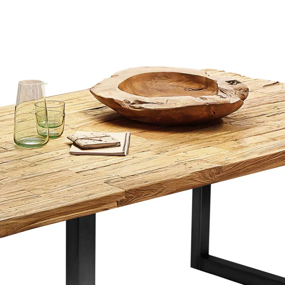 Industrial Esstisch aus rustikalem Teak Altholz - Chats