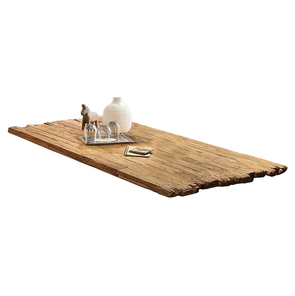 Industrial Esstisch mit Teak Altholzplatte - Banyo