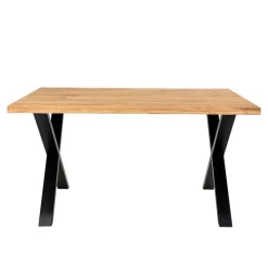 Industrial Esszimmertisch mit Baumkante Eiche - Hiloria