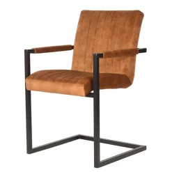 Industrial Freischwinger mit Armlehnen - Allaire (2er Set)