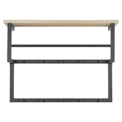 Industrial Hängegarderobe aus Stahl Schwarz - Lundreo