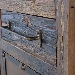 Industrial Kombi-Kommode aus Altholz - Stock