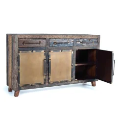 Industrial Kombi-Kommode aus Altholz - Stock