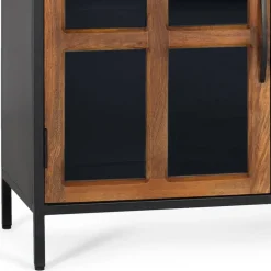 Industrial Kommode mit Glastüren - Hayato