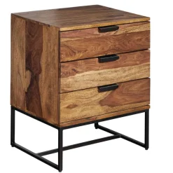 Industrial Nachtkommode mit drei Schubladen - Lymeca
