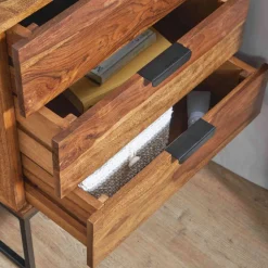 Industrial Nachtkommode mit drei Schubladen - Lymeca