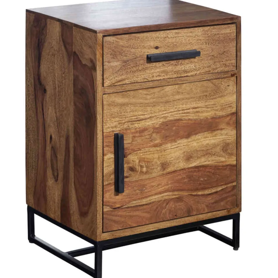 Industrial Nachtschrank mit Schublade und Tür - Vacca