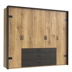 Industrial Schlafzimmerschrank mit fünf Türen - Bram