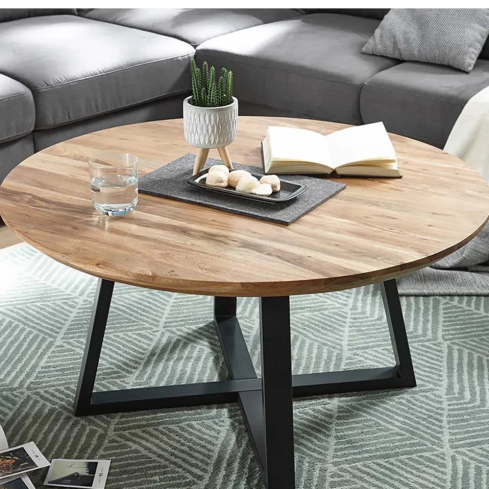 Industrial Sofatisch aus Akazie Massivholz - Mexicano