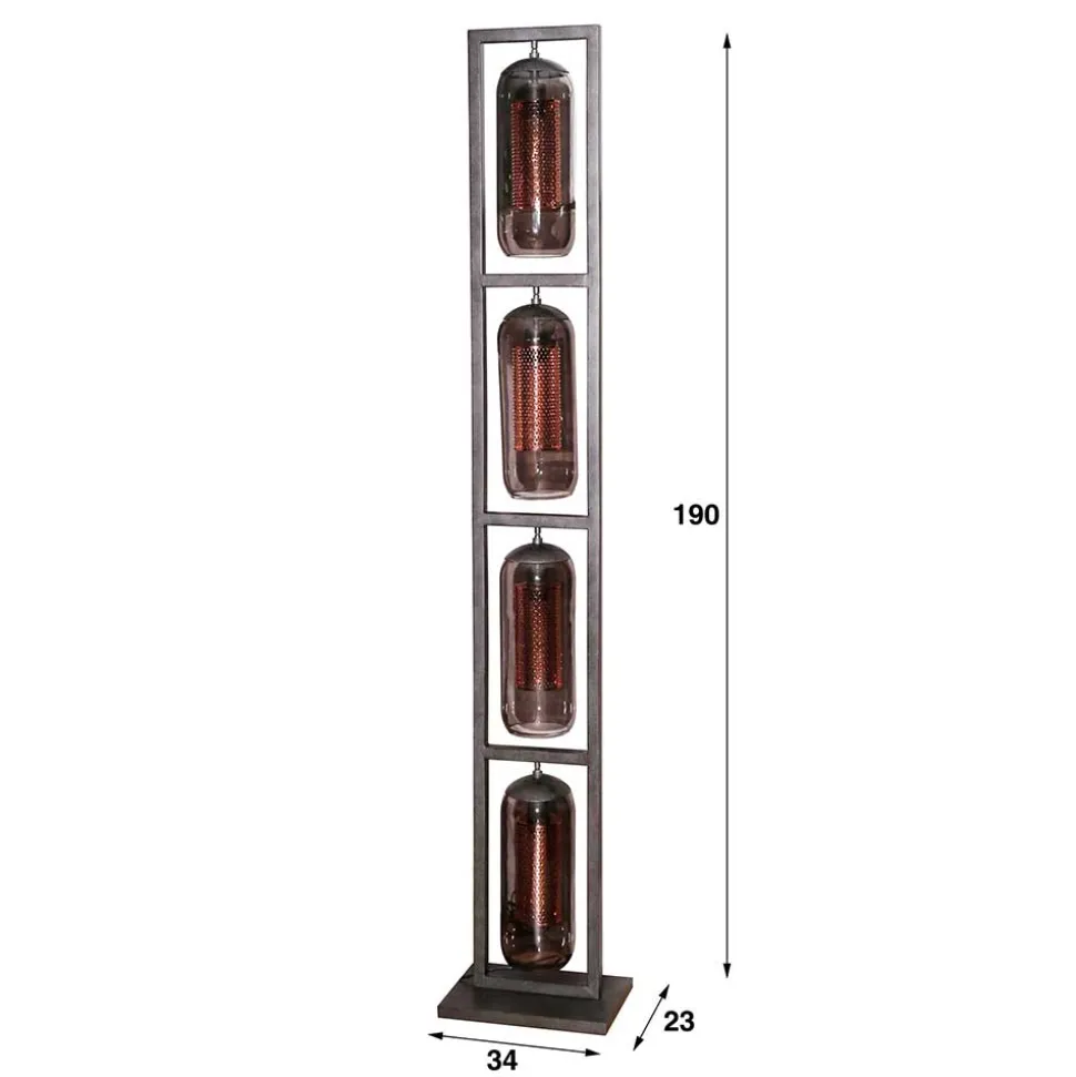 Industrial Stehleuchte 4-flammig - Shoff