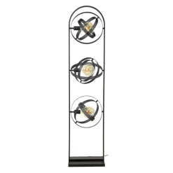 Industrial Stehlleuchte in Schwarz aus Metall - Jandaria