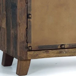 Industrial TV Kommode aus Altholz und Metall - Stock