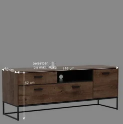 Industrial Unterschrank für TV-Gerät 156x62x48 - Xindus