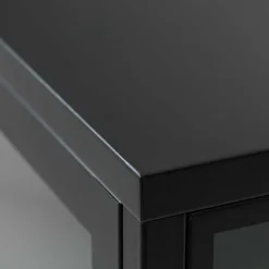 Industrial Vitrine aus Metall in Schwarz - Sitra