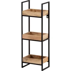 Industrial Wandregal mit drei Ablagen - Karibia