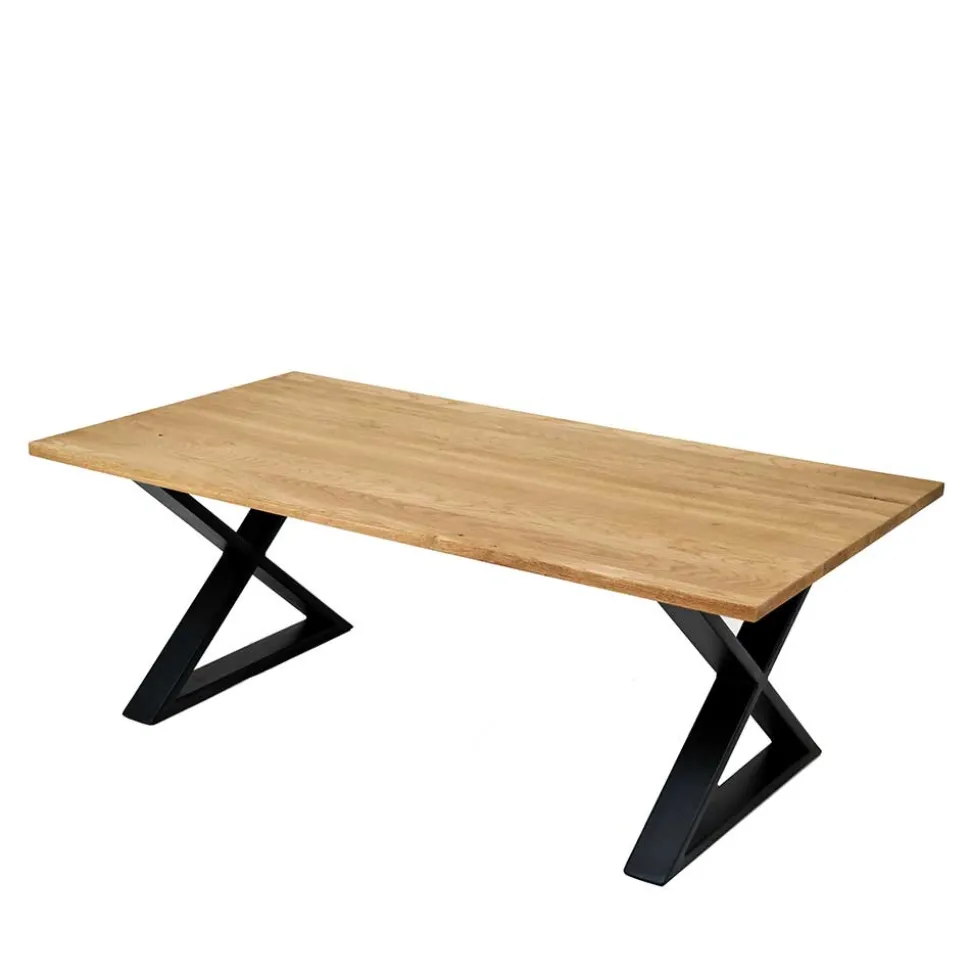 Industrial Wohnzimmertisch mit X Bügelfüßen - Ivonata