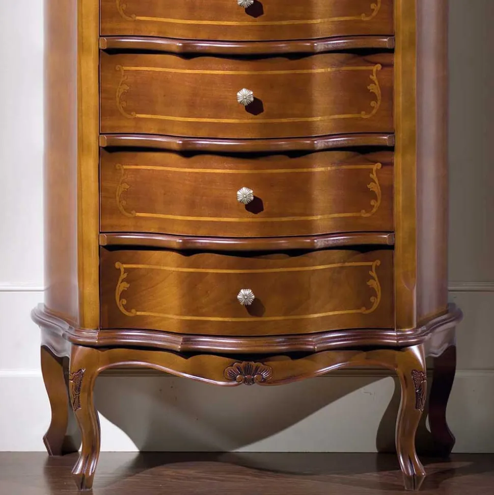 Italienische Hochkommode Dentro mit 5 Schubladen