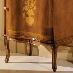 Italienische Kleinkommode im Barockstil Venerdina in Nussbaum Braun