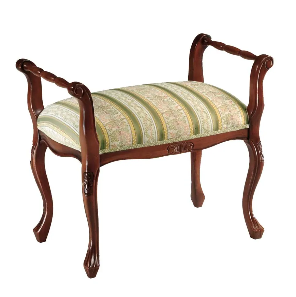 Italienischer Sitzhocker mit Armlehnen Magari gepolstert