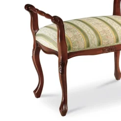 Italienischer Sitzhocker mit Armlehnen Magari gepolstert