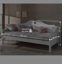 Jugendbett Kinderbett Grandory in Weiß