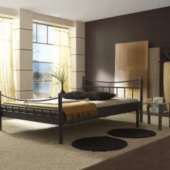 Jugendbett Lioberta aus schwarzem Metall (zweiteilig)