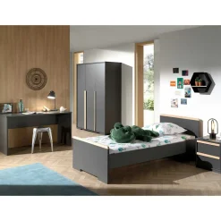 Jugendmöbel Kombination in Anthrazit - Navlius (vierteilig)