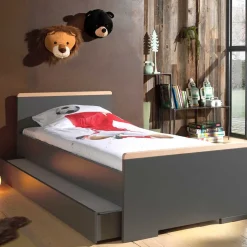 Jugendzimmer Einrichtung in Anthrazit - Navlius (dreiteilig)